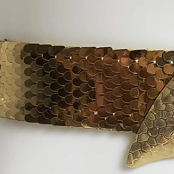 Statement Vintage Gold Metal Snake Belt Stretch Statement Vintage Gold Metal Snake Belt Stretch main image 3